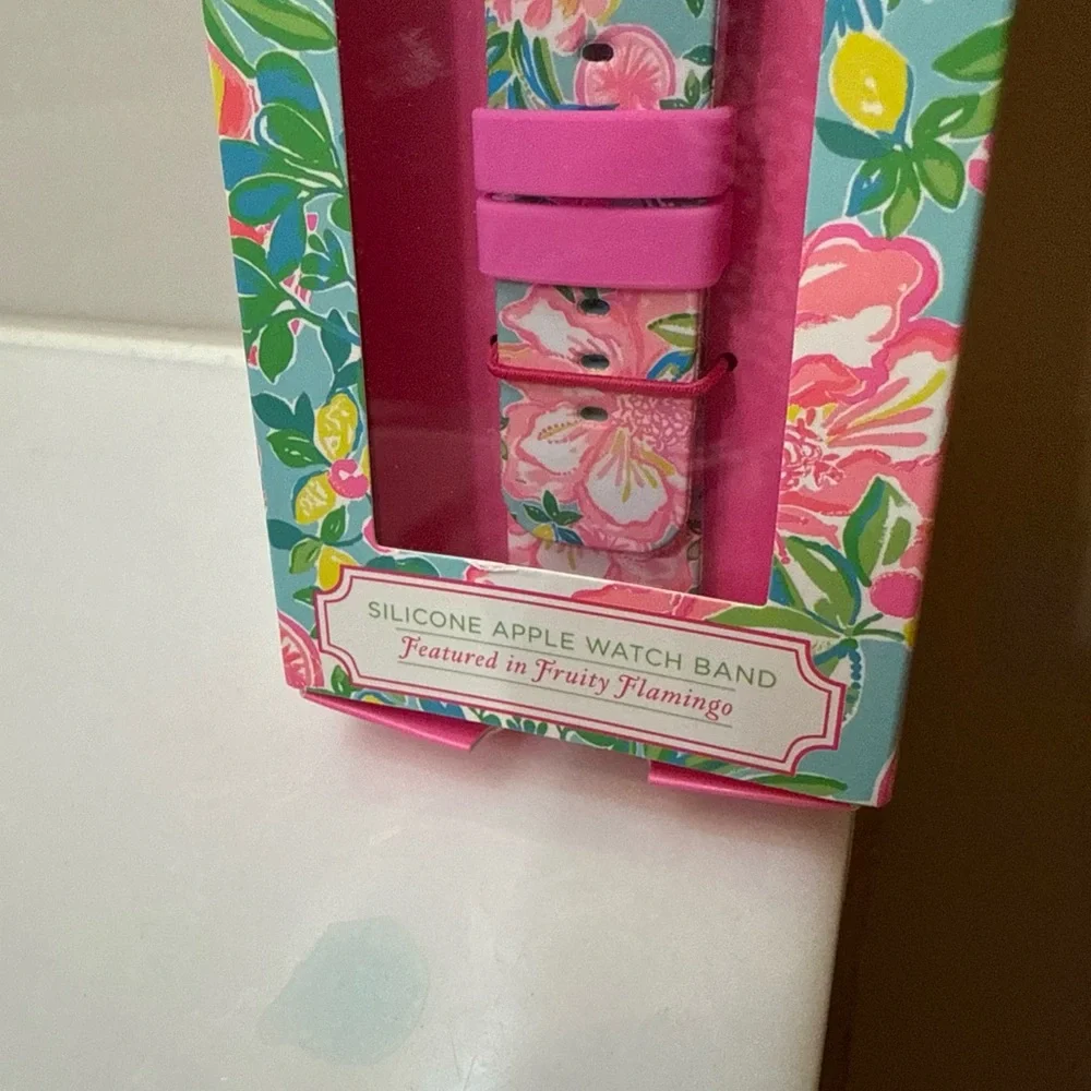 Lilly Pulitzer Fruity Flamingo Silicone Watch Band - Picture 3 of 5